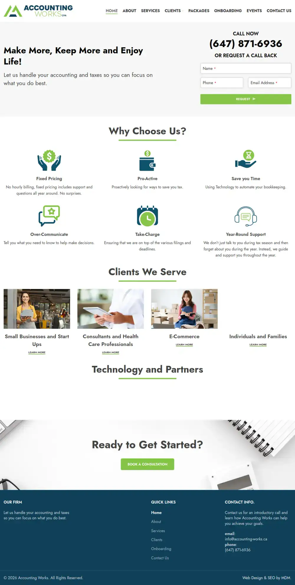 Accounting Works homepage preview