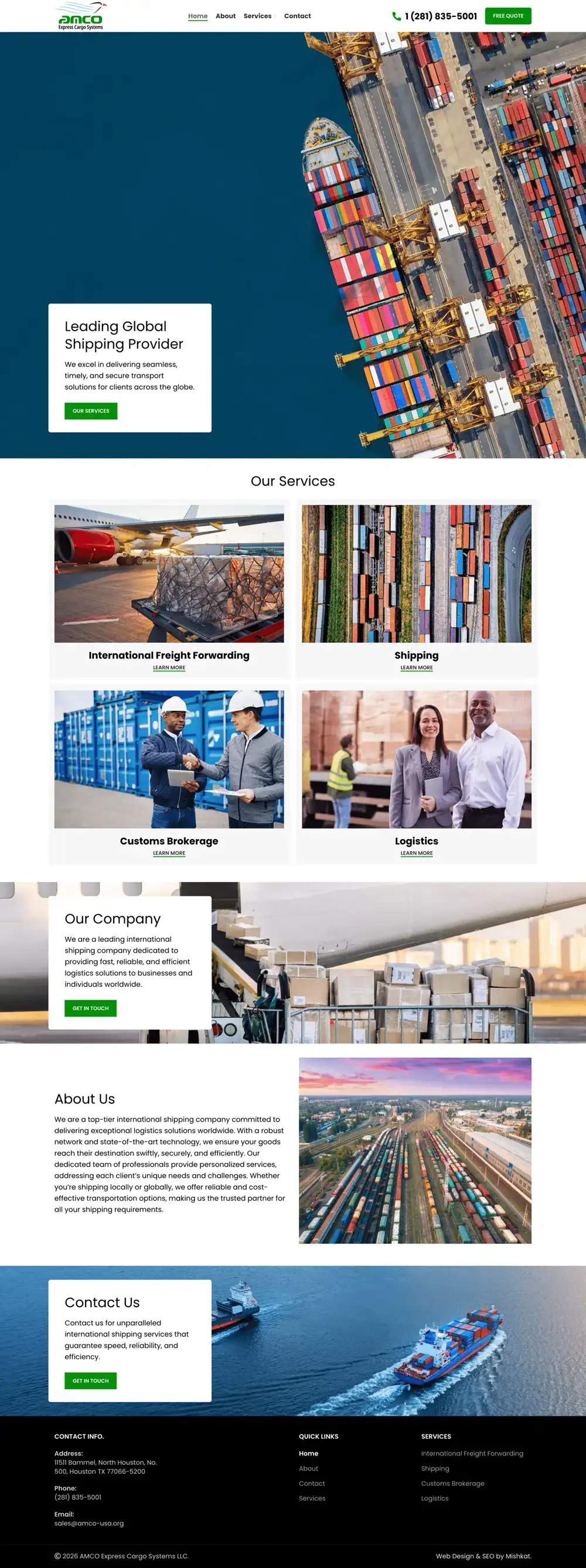 AMCO USA homepage preview