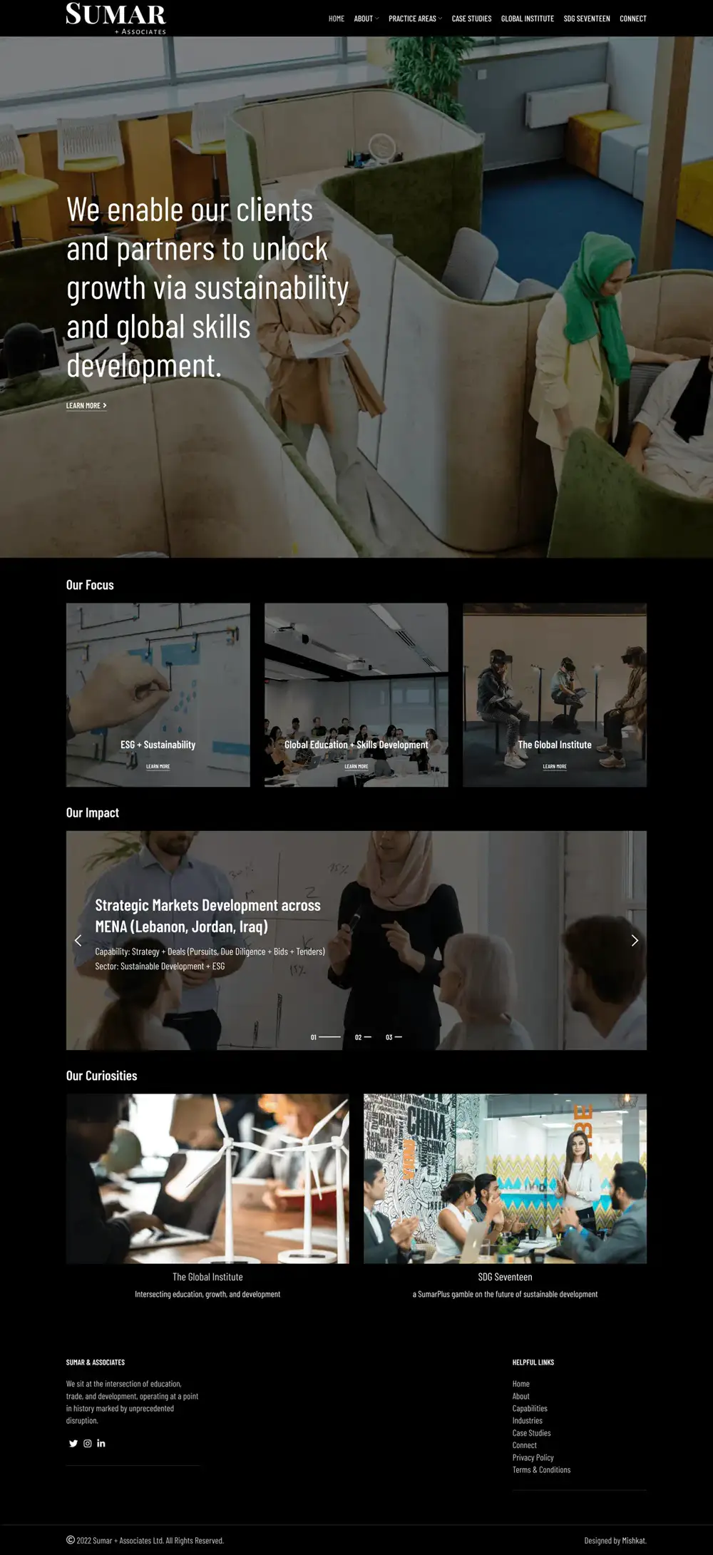 Sumar + Associates homepage preview