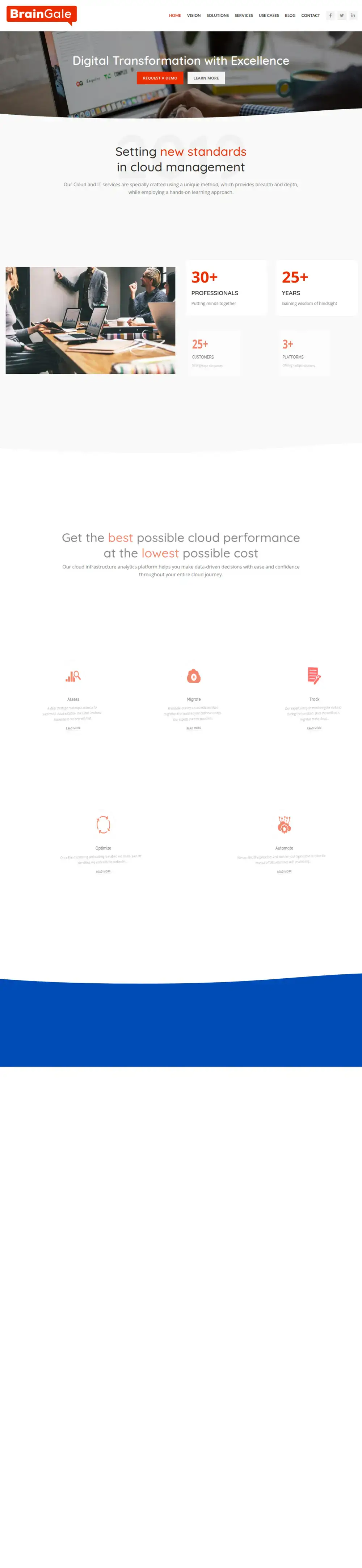 BrainGale homepage preview