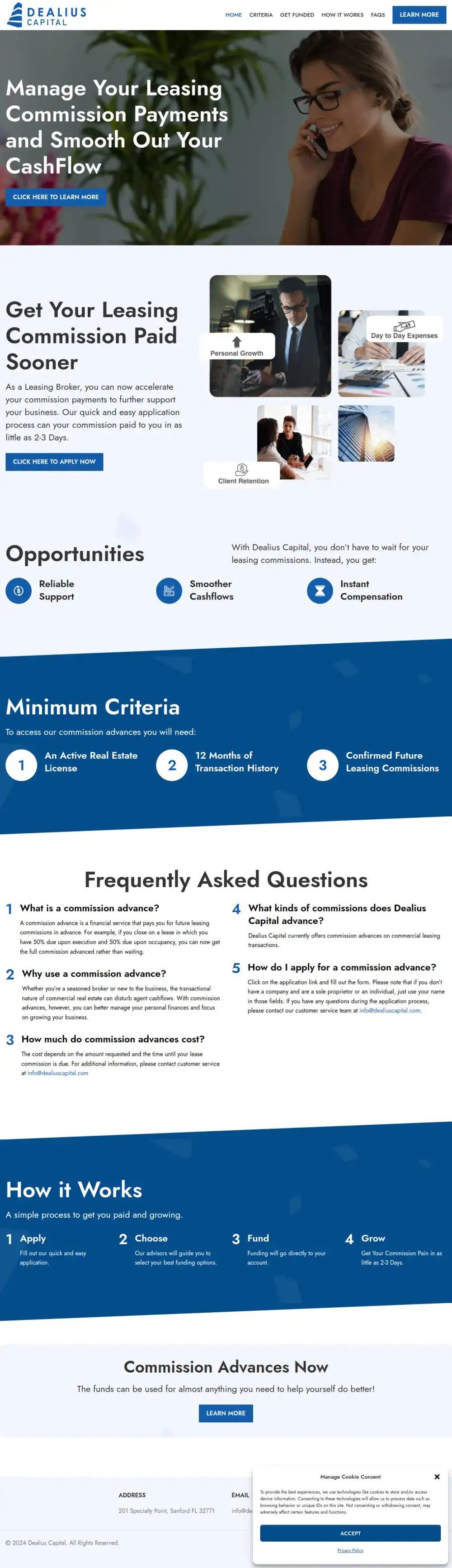 Dealius Capital homepage preview