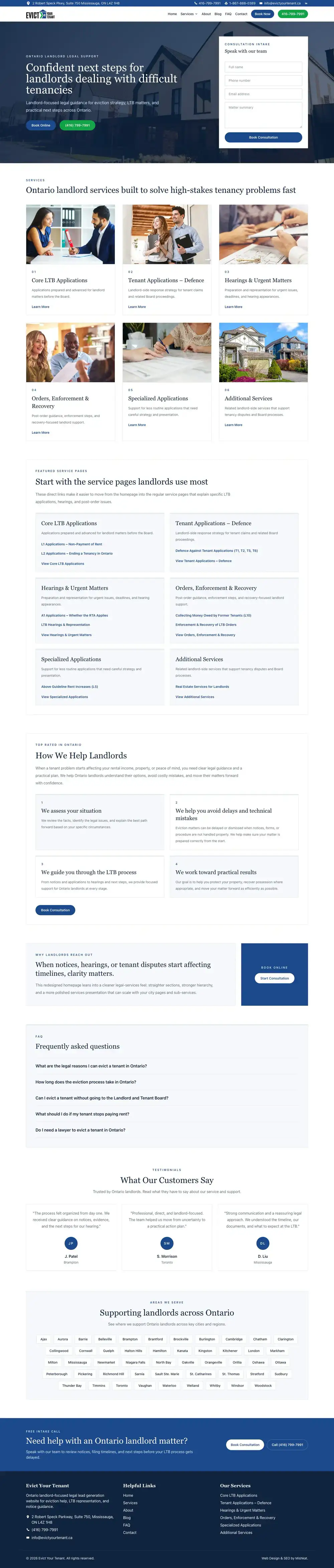 Evict Your Tenant homepage preview