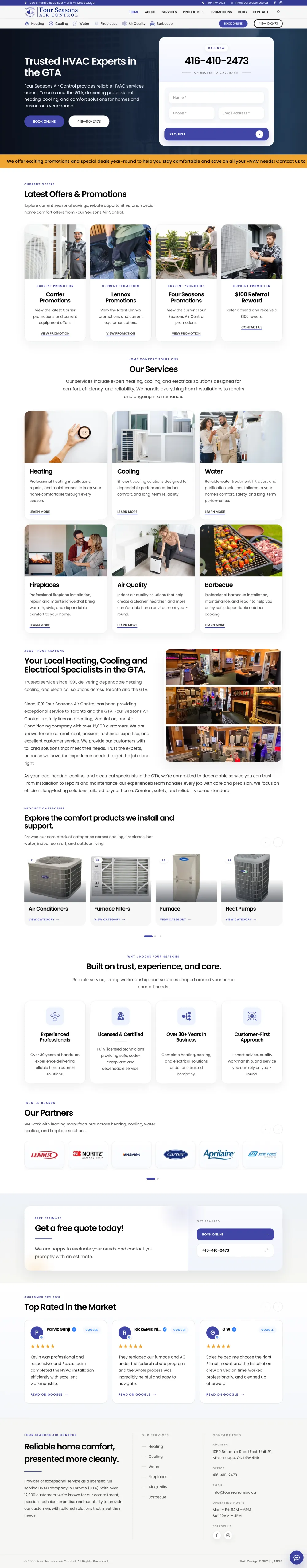 Four Seasons Air Control homepage preview