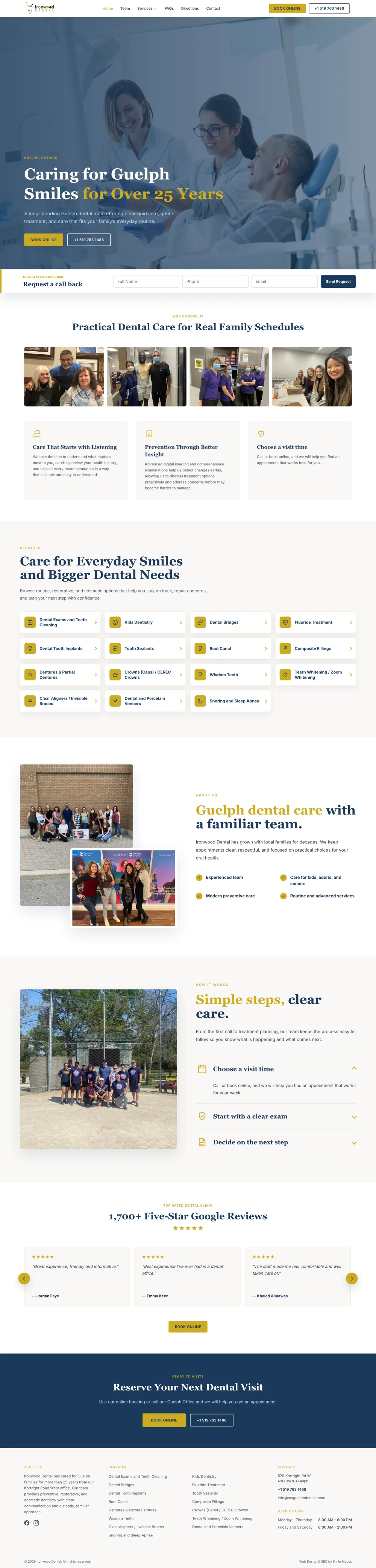 Ironwood Dental homepage preview