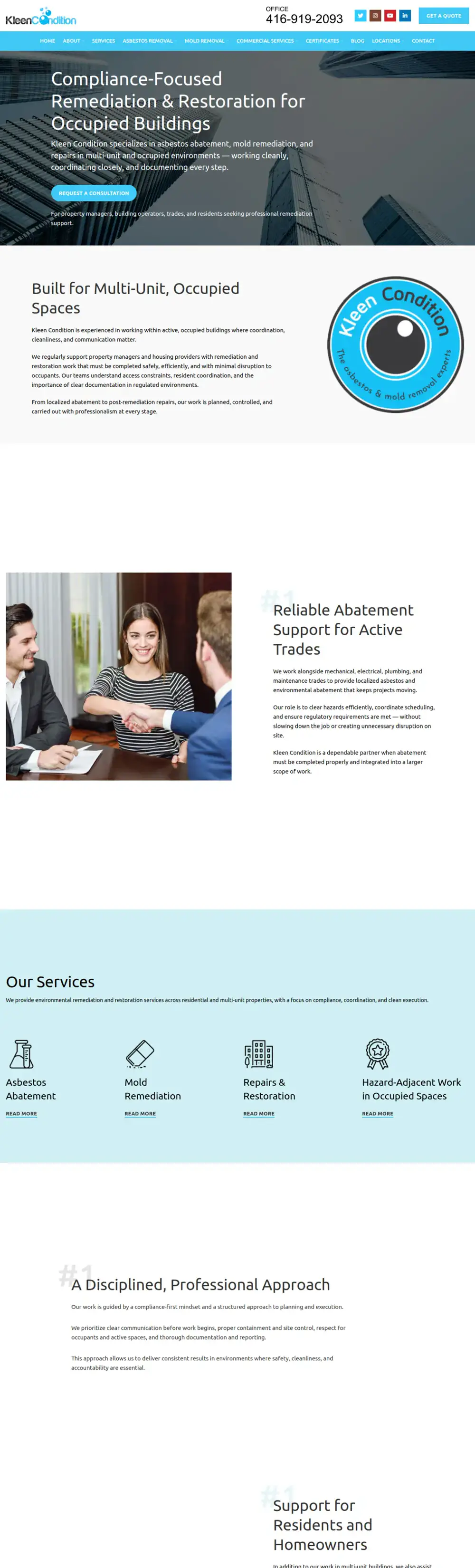 Kleen Condition homepage preview