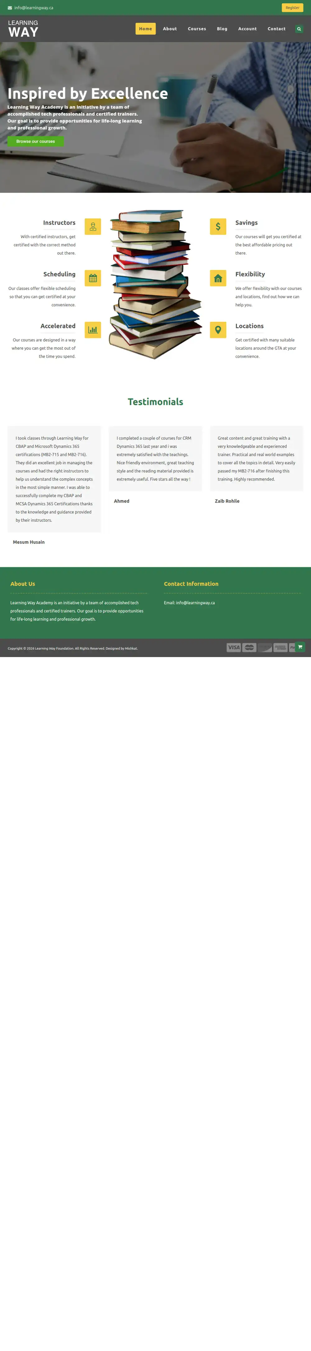 Learning Way homepage preview