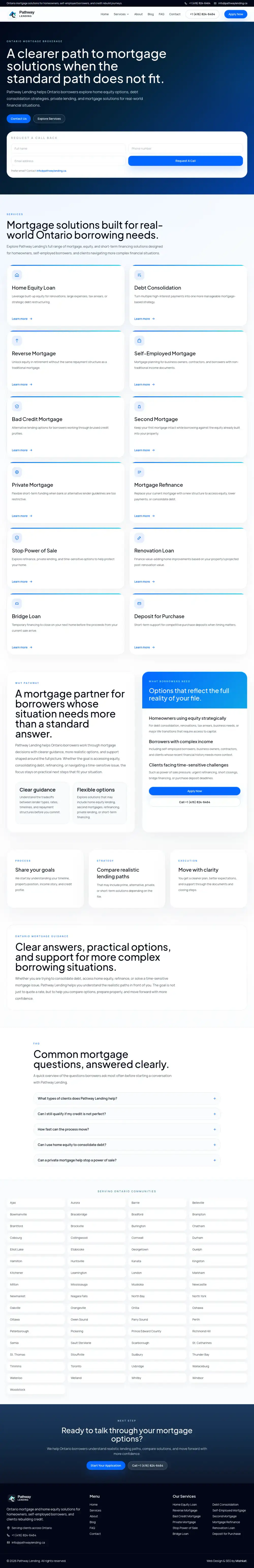 Pathway Lending homepage preview