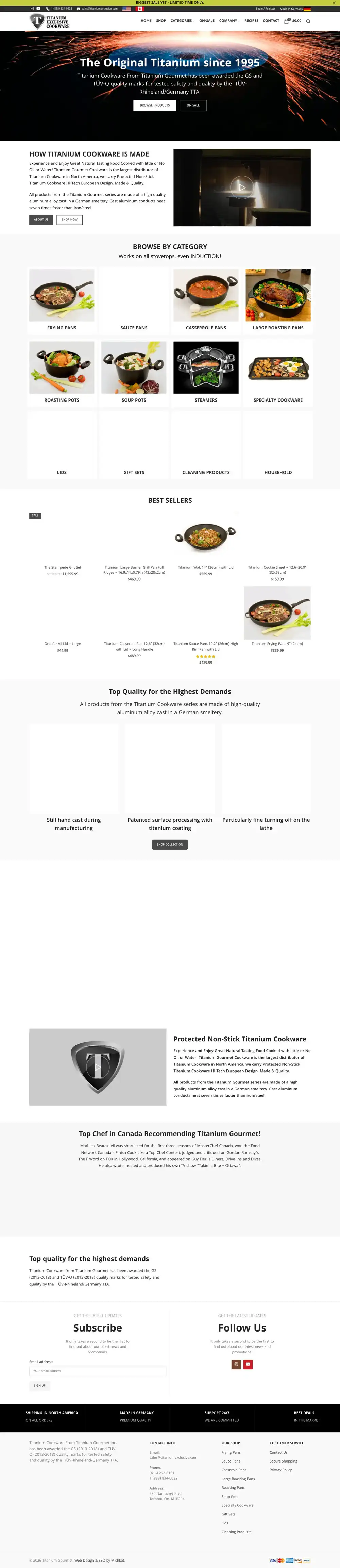 Titanium Exclusive homepage preview