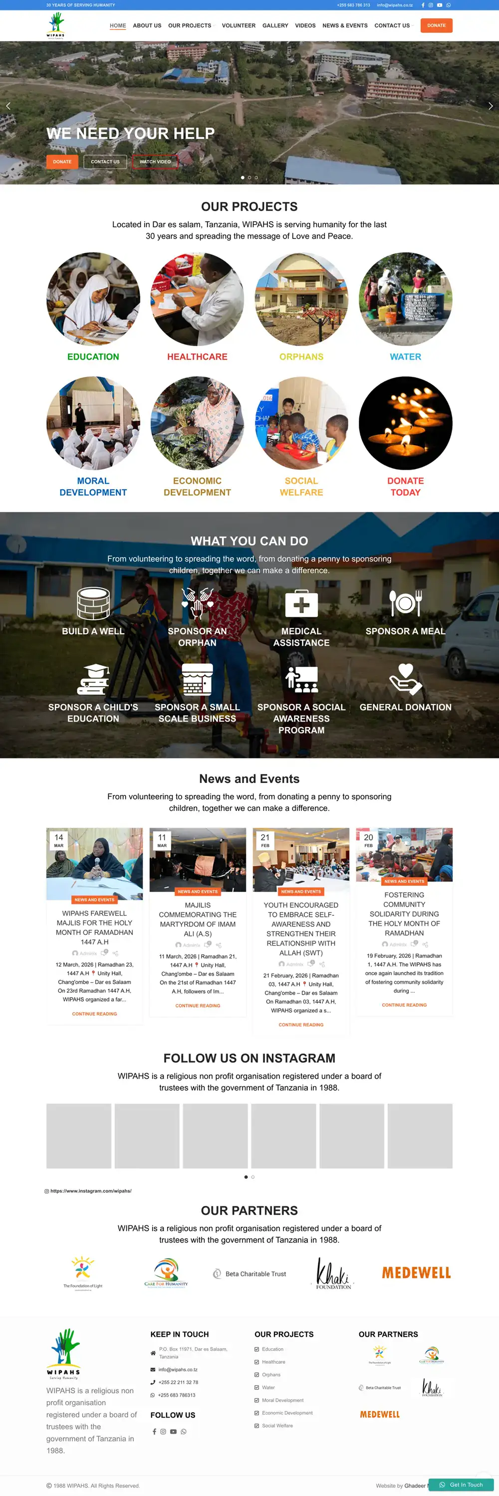 WIPAHS homepage preview